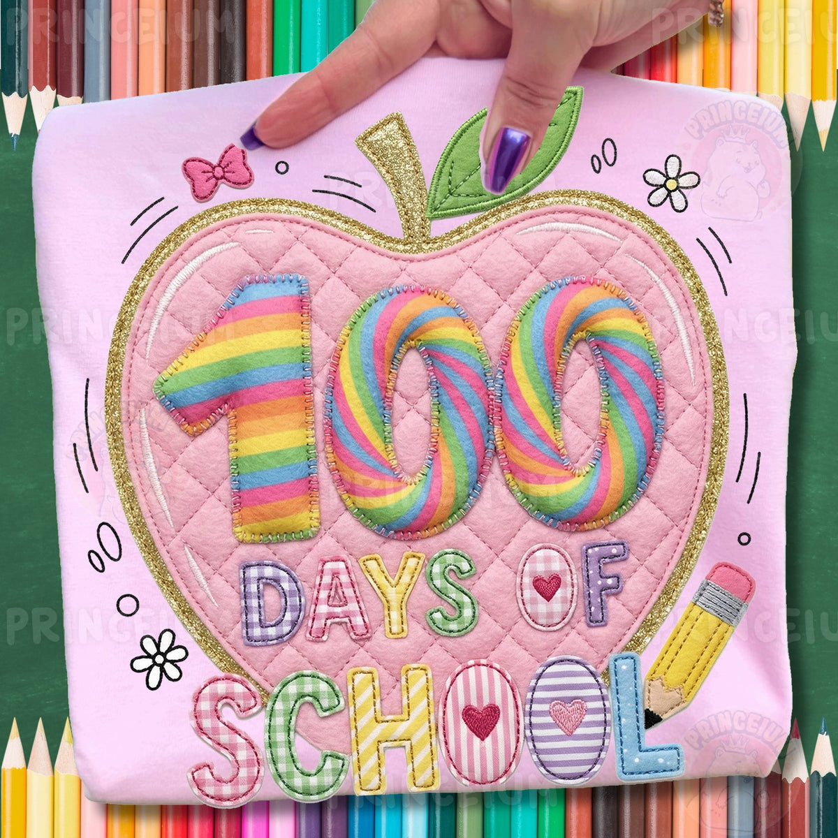 100 Days of School Apple