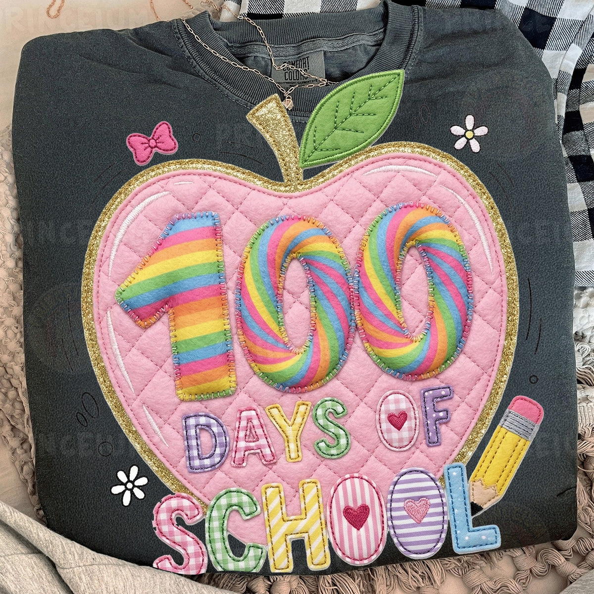 100 Days of School Apple