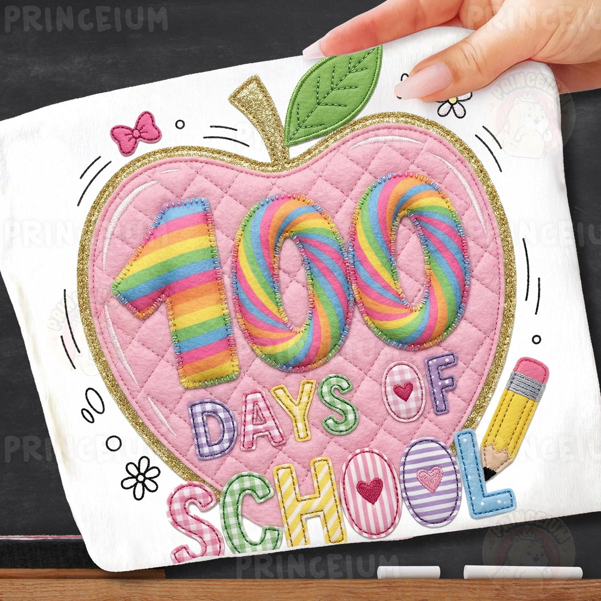 100 Days of School Apple