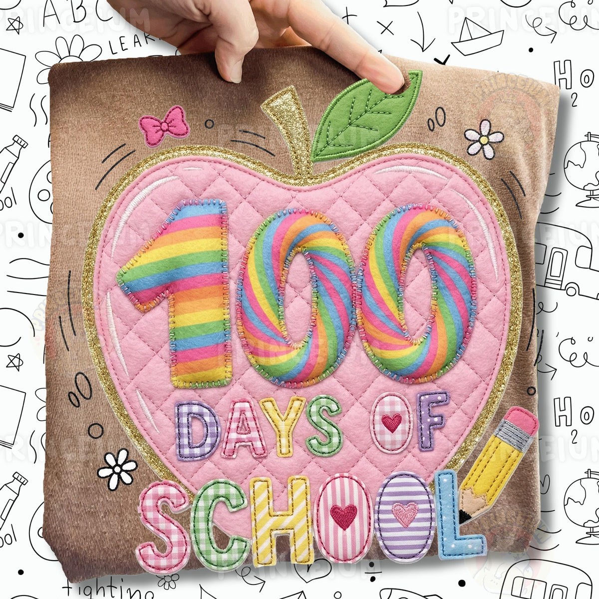 100 Days of School Apple