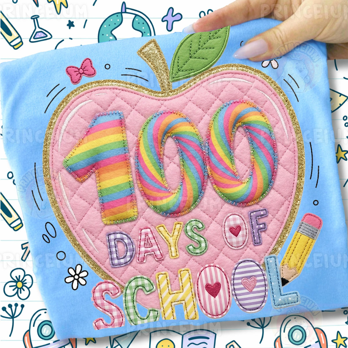 100 Days of School Apple