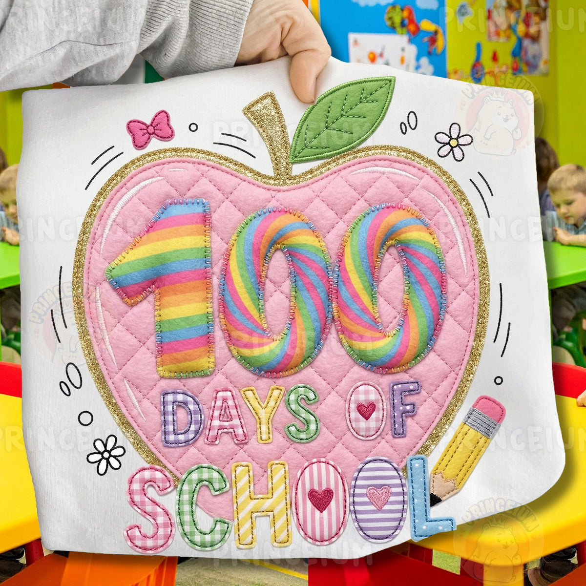 100 Days of School Apple