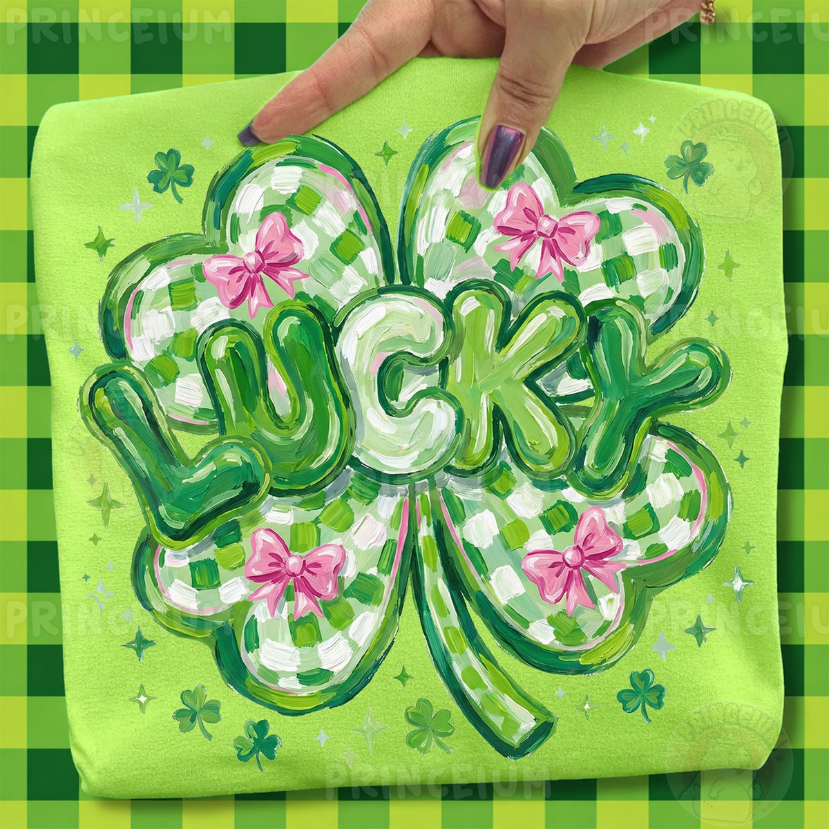 Lucky Checkered Shamrock
