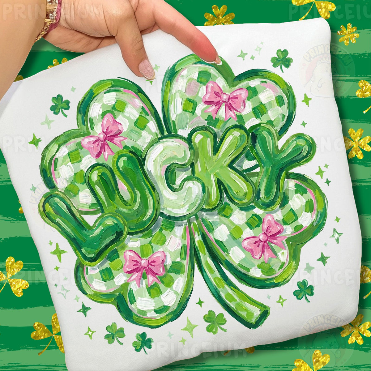 Lucky Checkered Shamrock