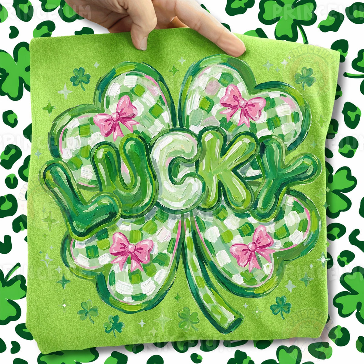 Lucky Checkered Shamrock