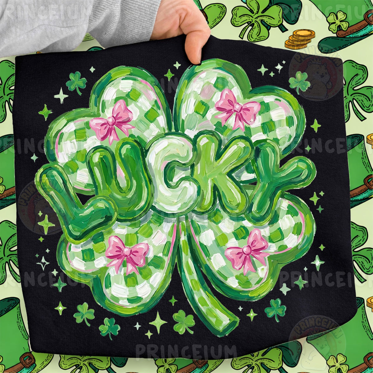 Lucky Checkered Shamrock