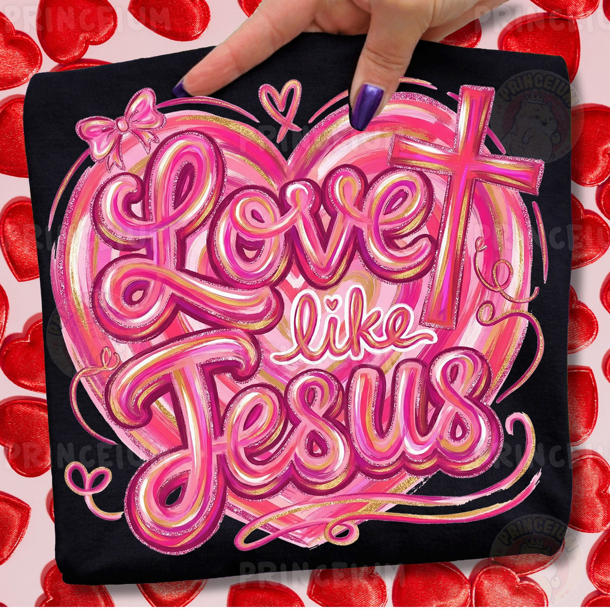 Love Like Jesus Pink Heart