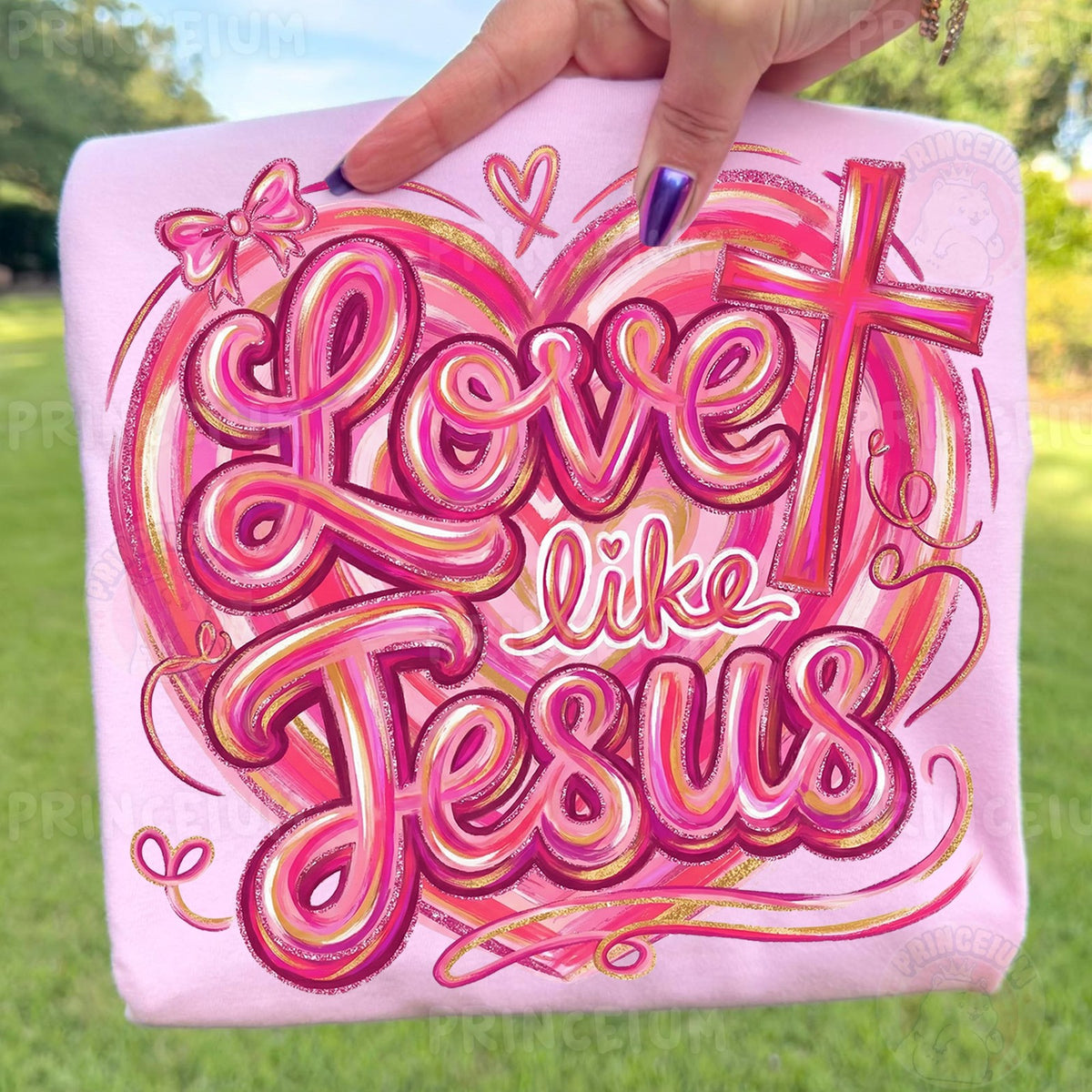 Love Like Jesus Pink Heart