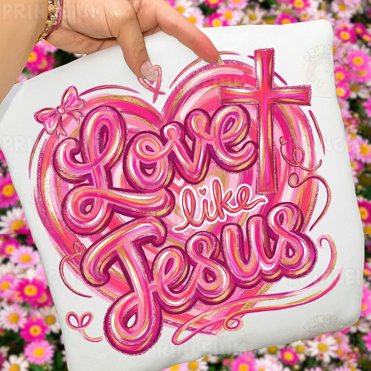 Love Like Jesus Pink Heart