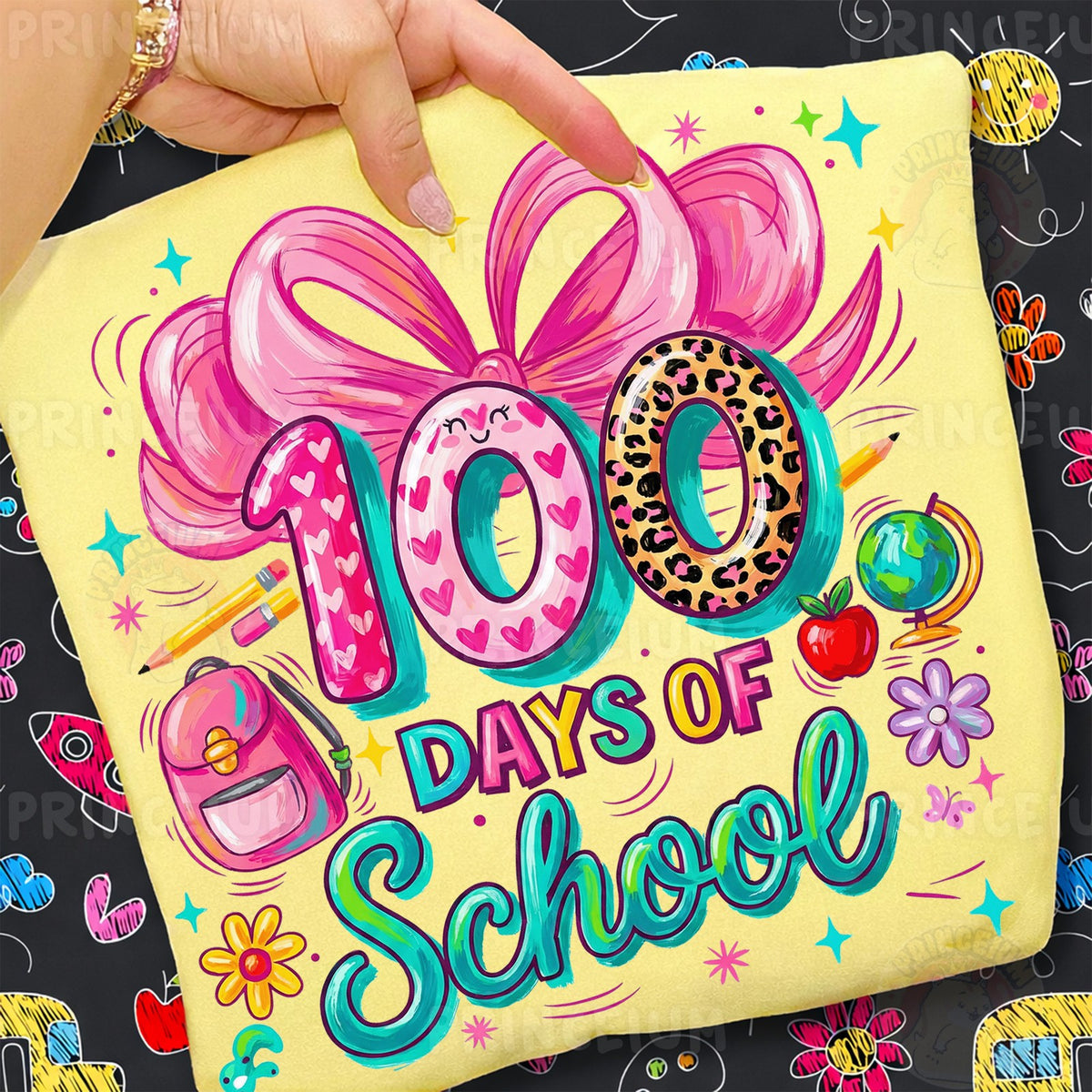 Pink Bow 100 Days of School