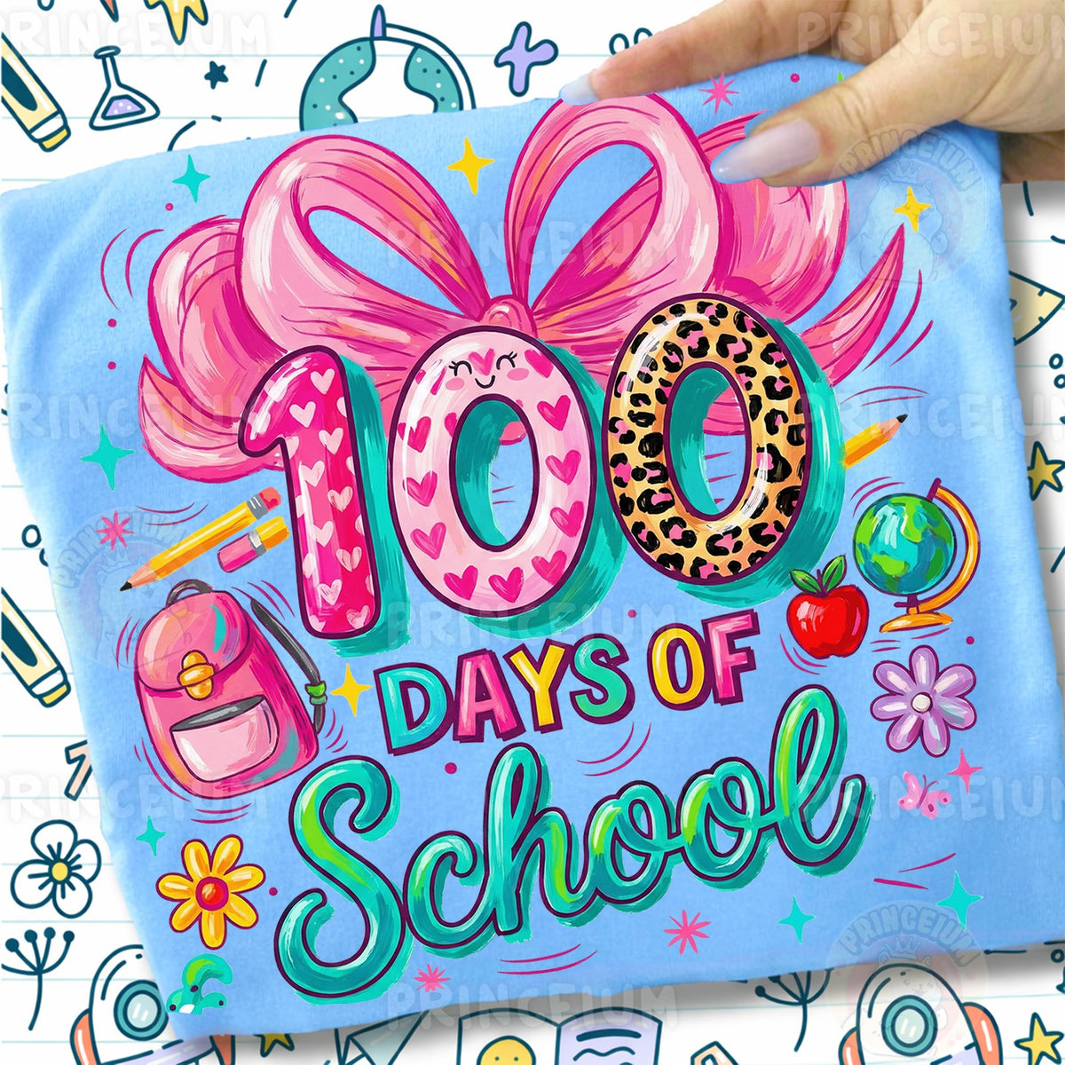 Pink Bow 100 Days of School
