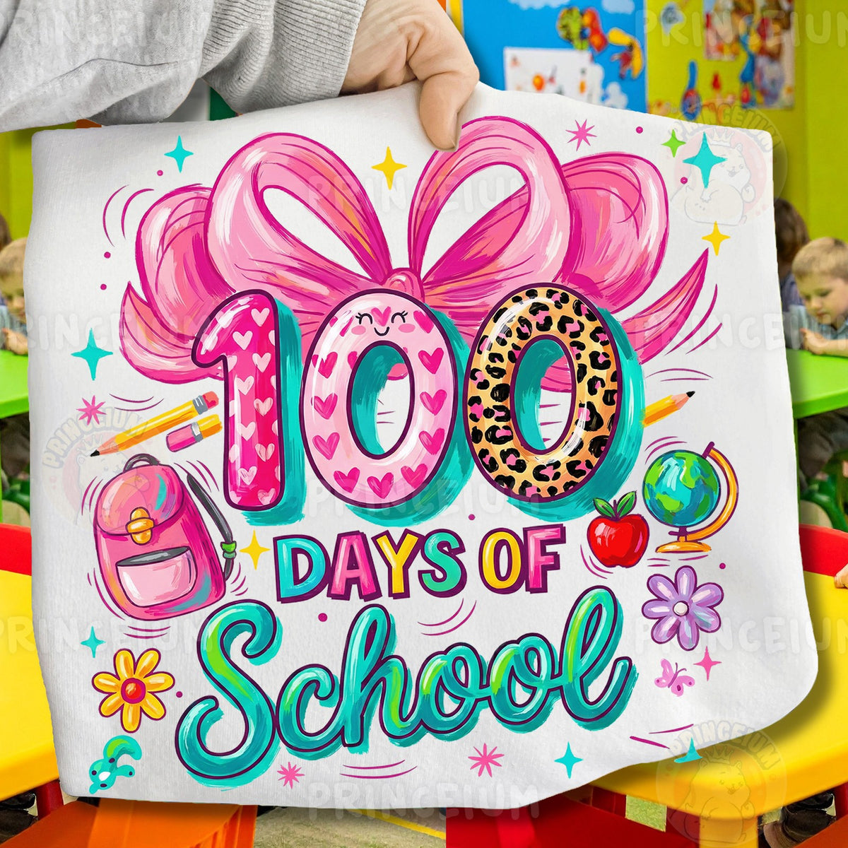 Pink Bow 100 Days of School