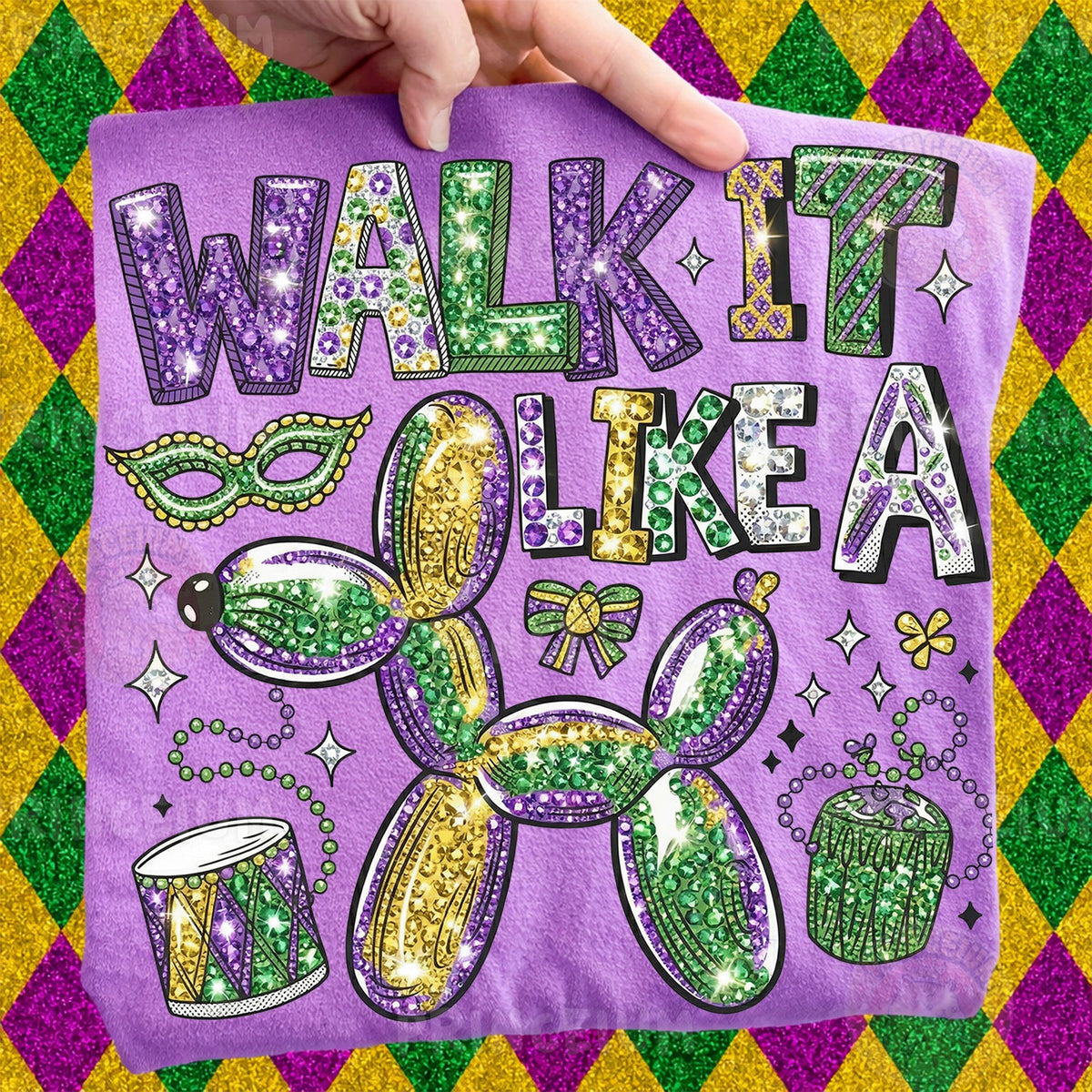 Walk It Like A Mardi Gras Dog