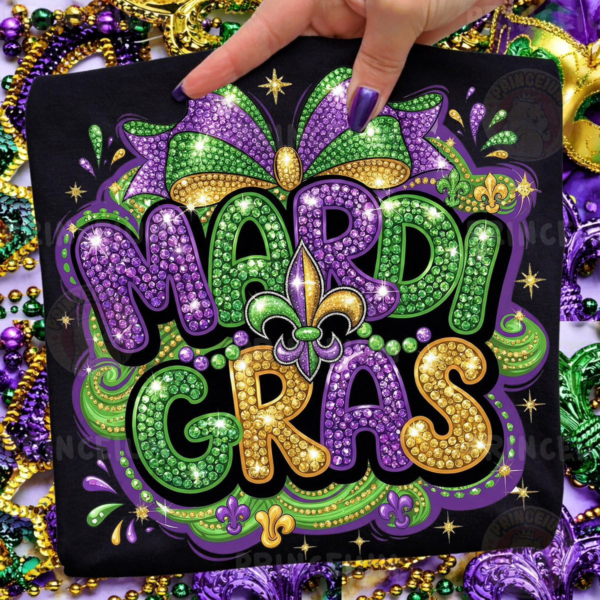 Mardi Gras Rhinestone Bling