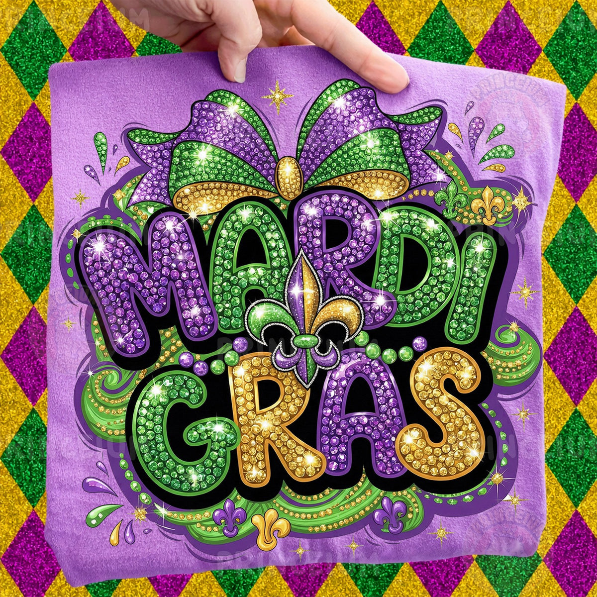 Mardi Gras Rhinestone Bling