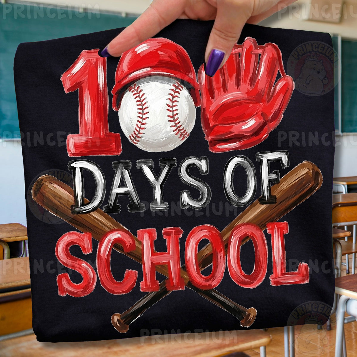 100 Days of School Baseball