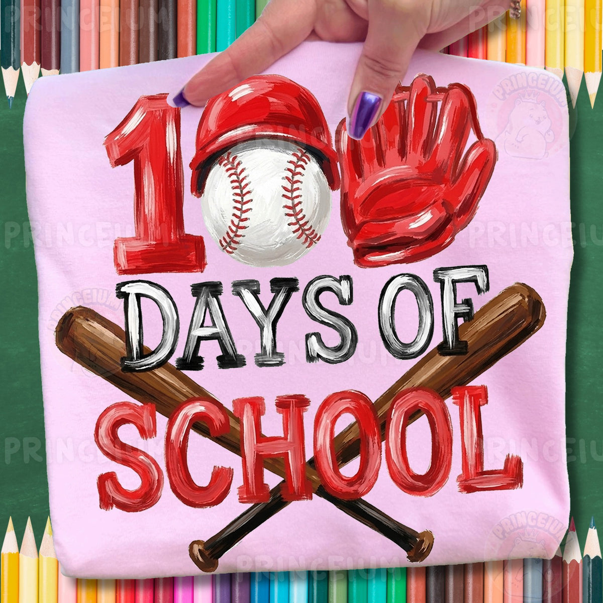 100 Days of School Baseball