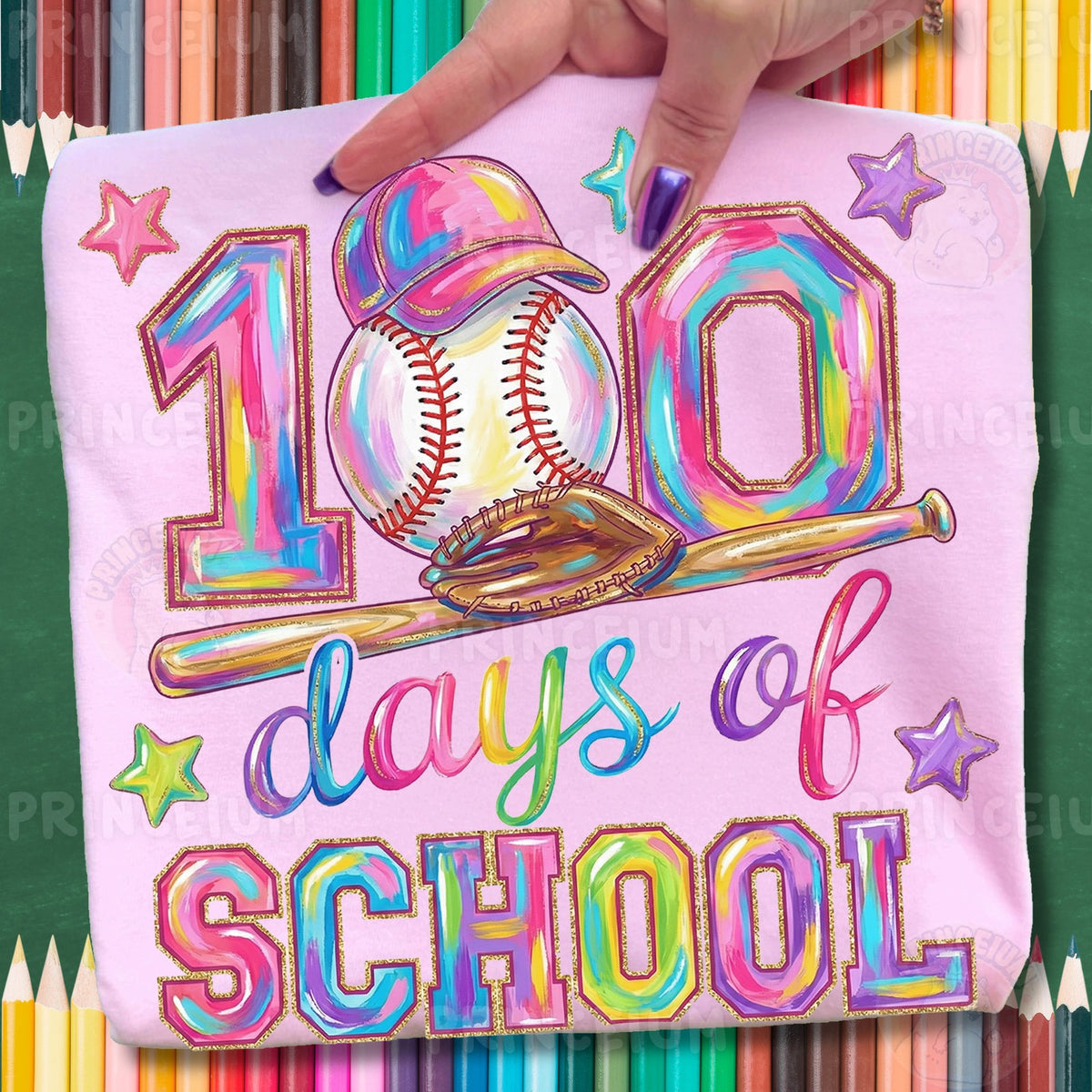 100 Days of School Baseball