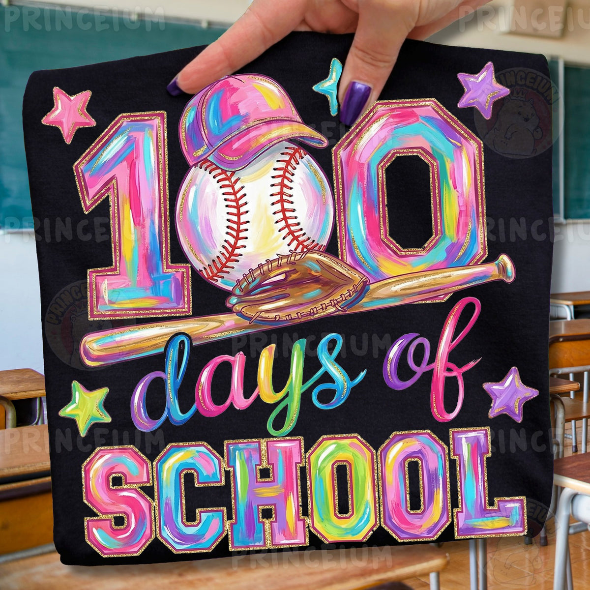 100 Days of School Baseball