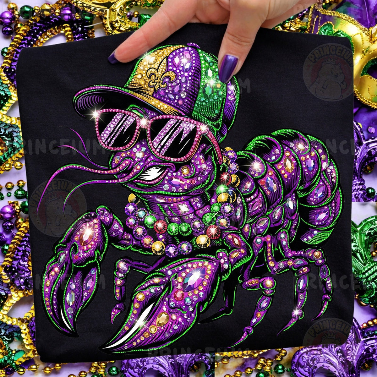 Bling Mardi Gras Crawfish