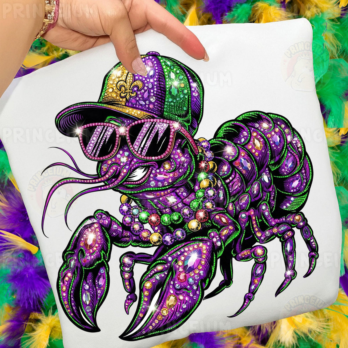 Bling Mardi Gras Crawfish
