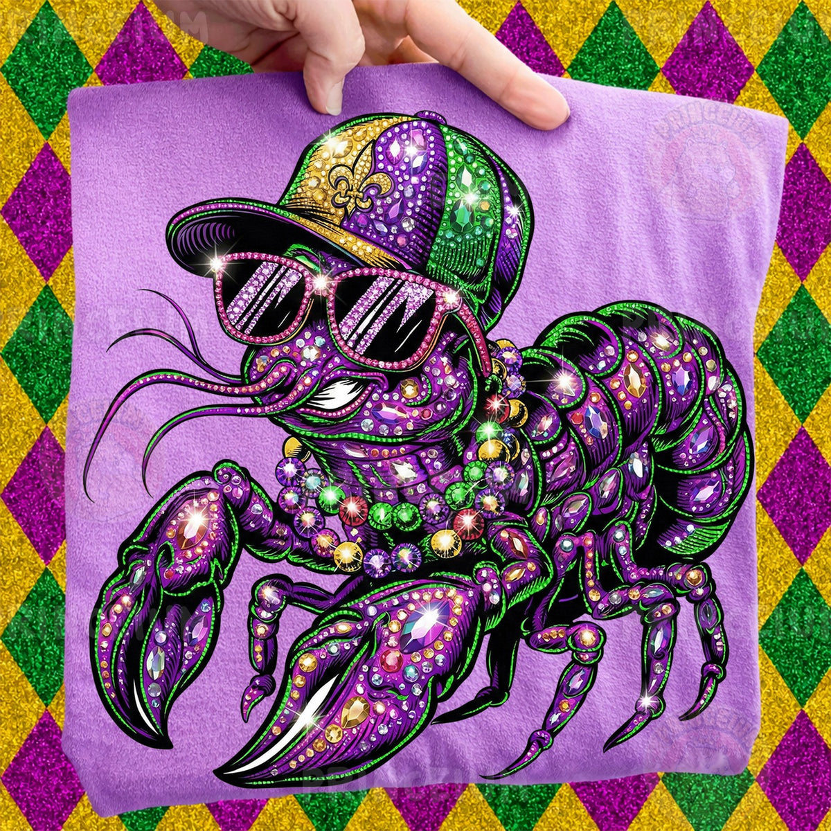 Bling Mardi Gras Crawfish