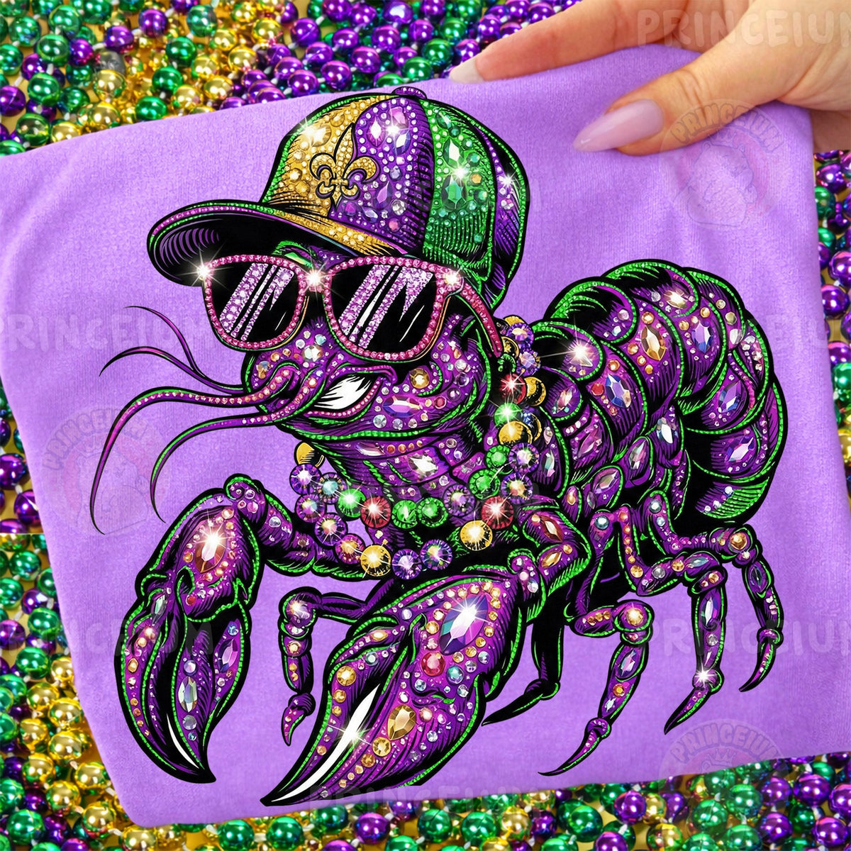 Bling Mardi Gras Crawfish