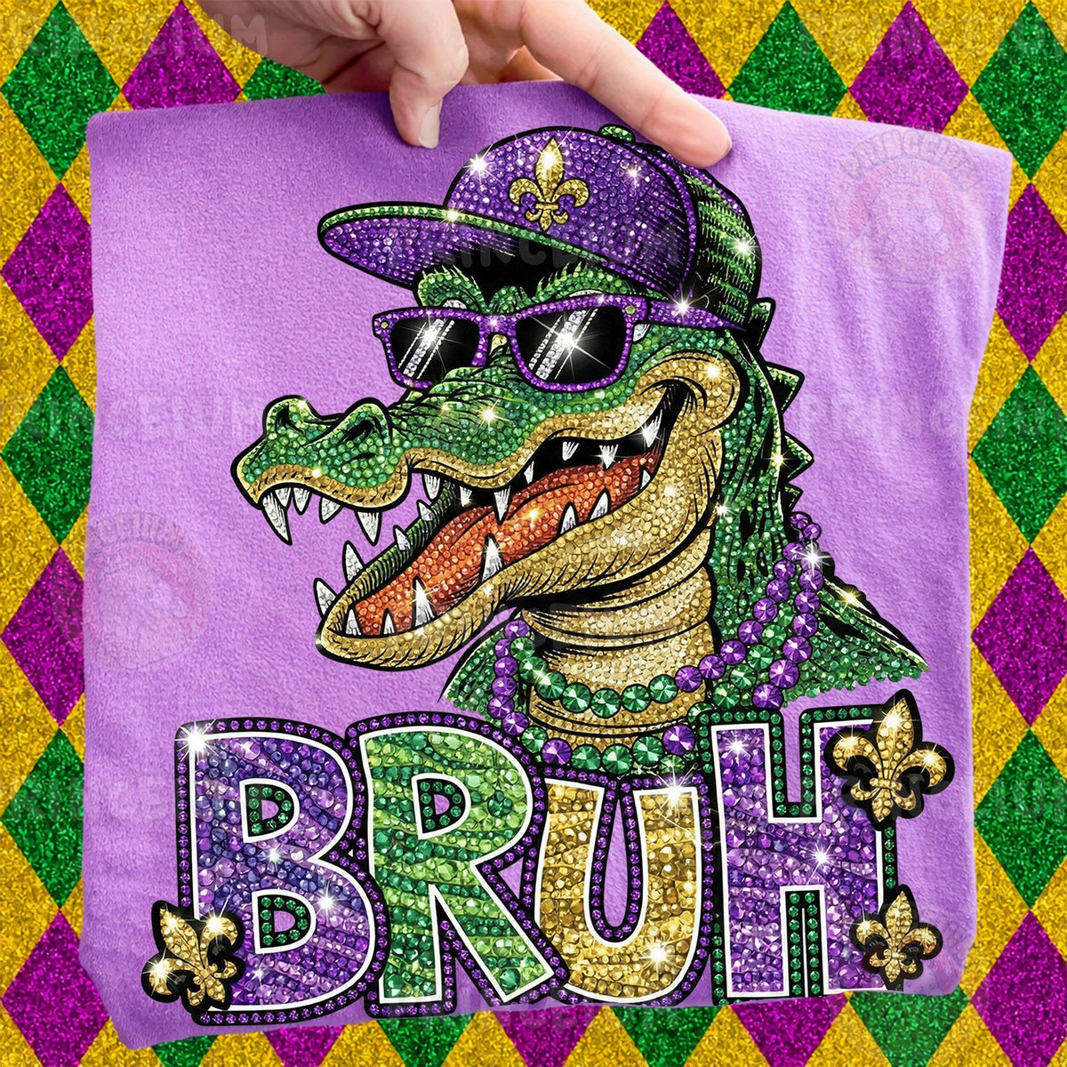 Mardi Gras Gator Bruh
