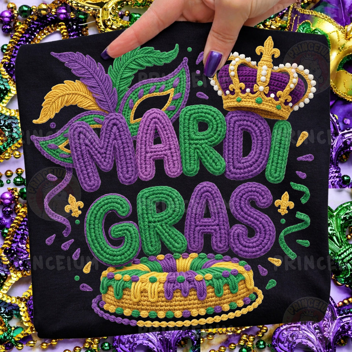 Crochet Mardi Gras Crown