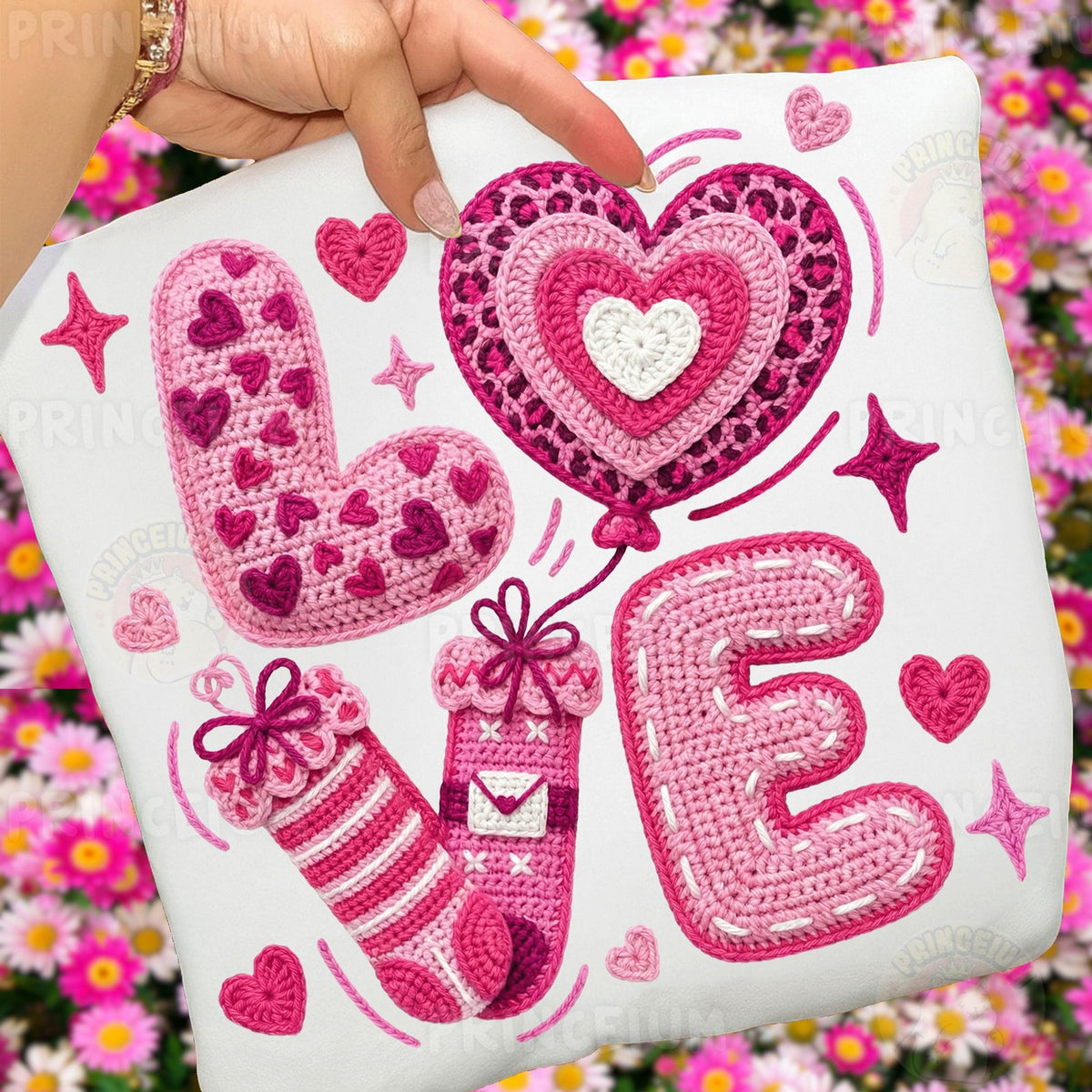 Crochet LOVE Valentine Hearts