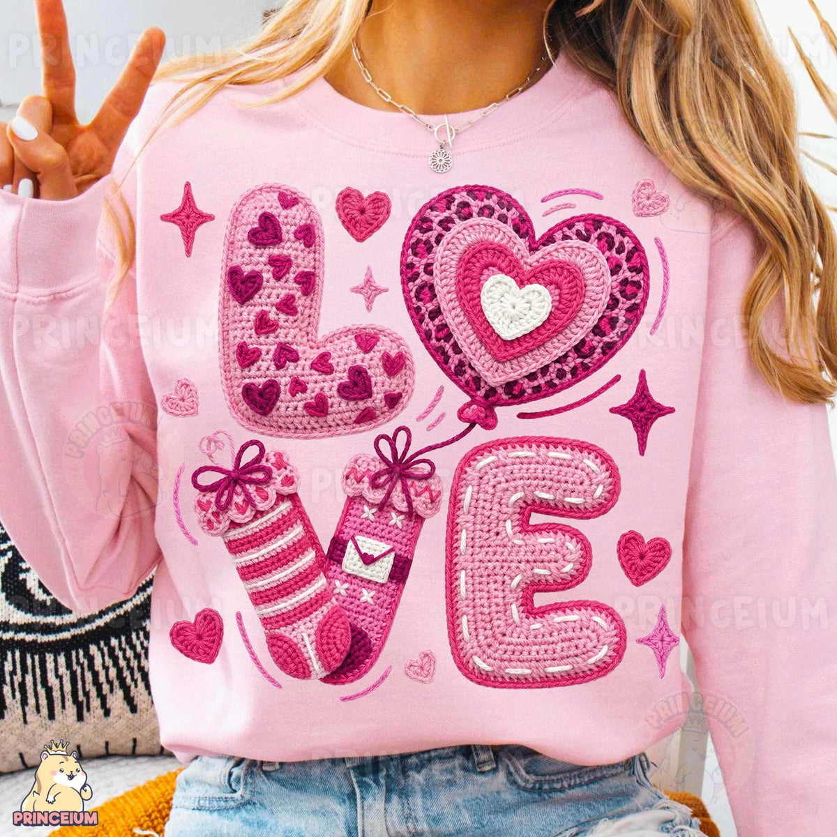 Crochet LOVE Valentine Hearts
