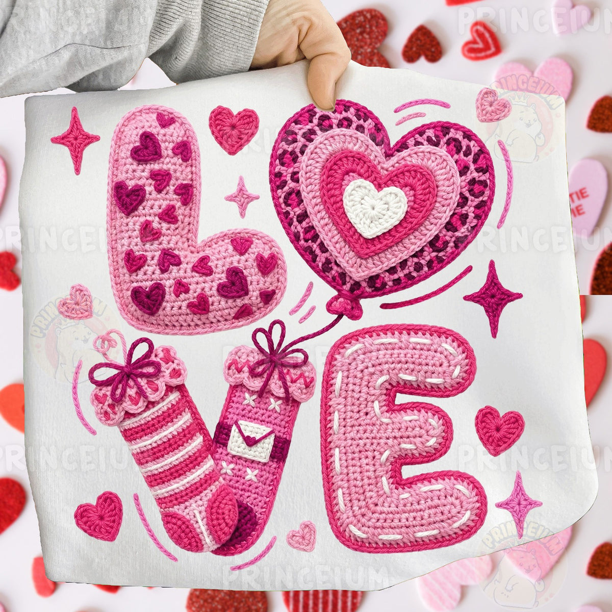 Crochet LOVE Valentine Hearts