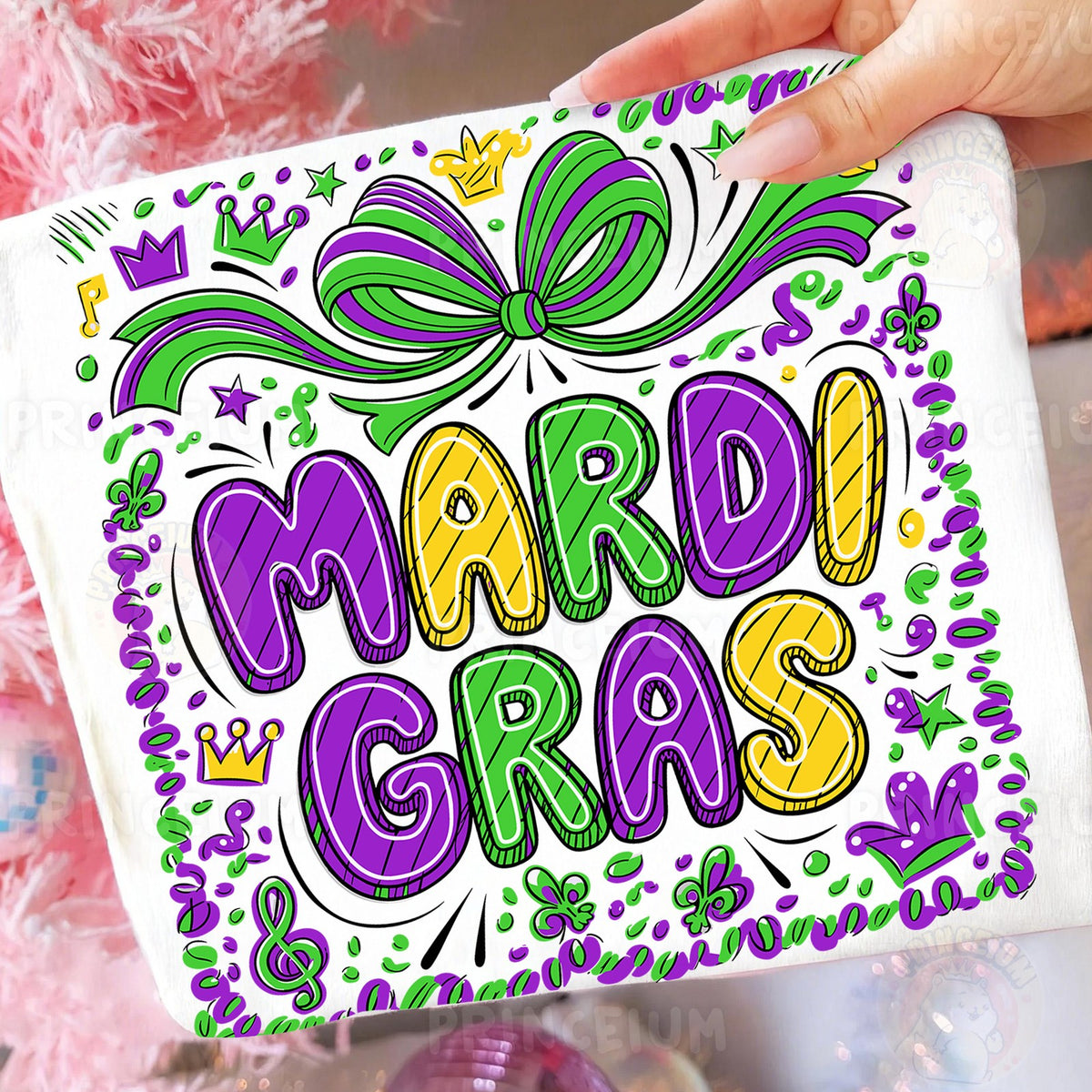 Mardi Gras Bow Doodle