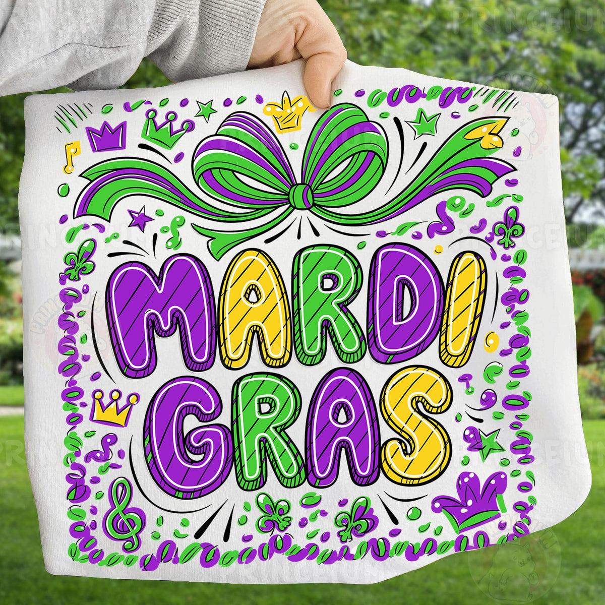 Mardi Gras Bow Doodle