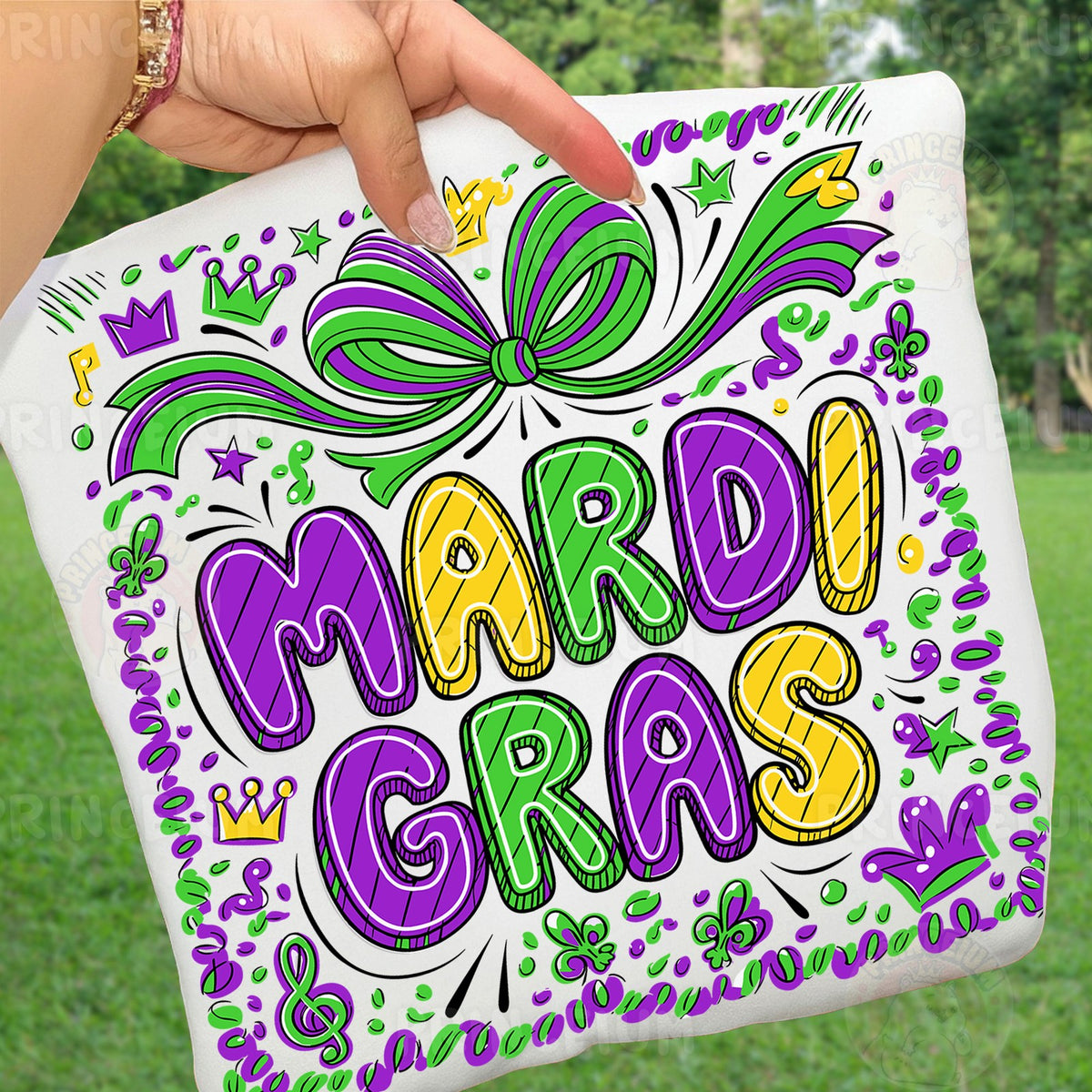 Mardi Gras Bow Doodle