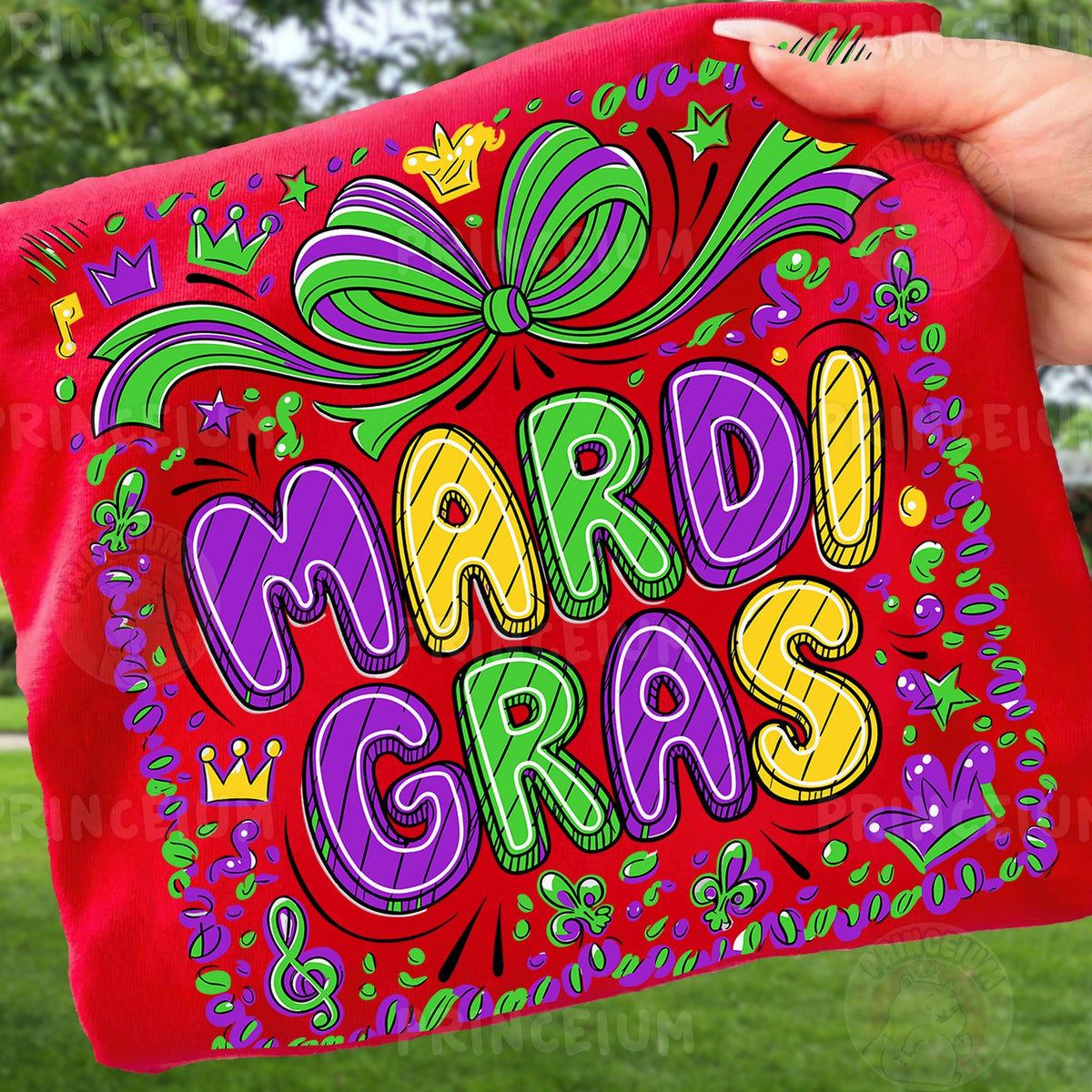 Mardi Gras Bow Doodle