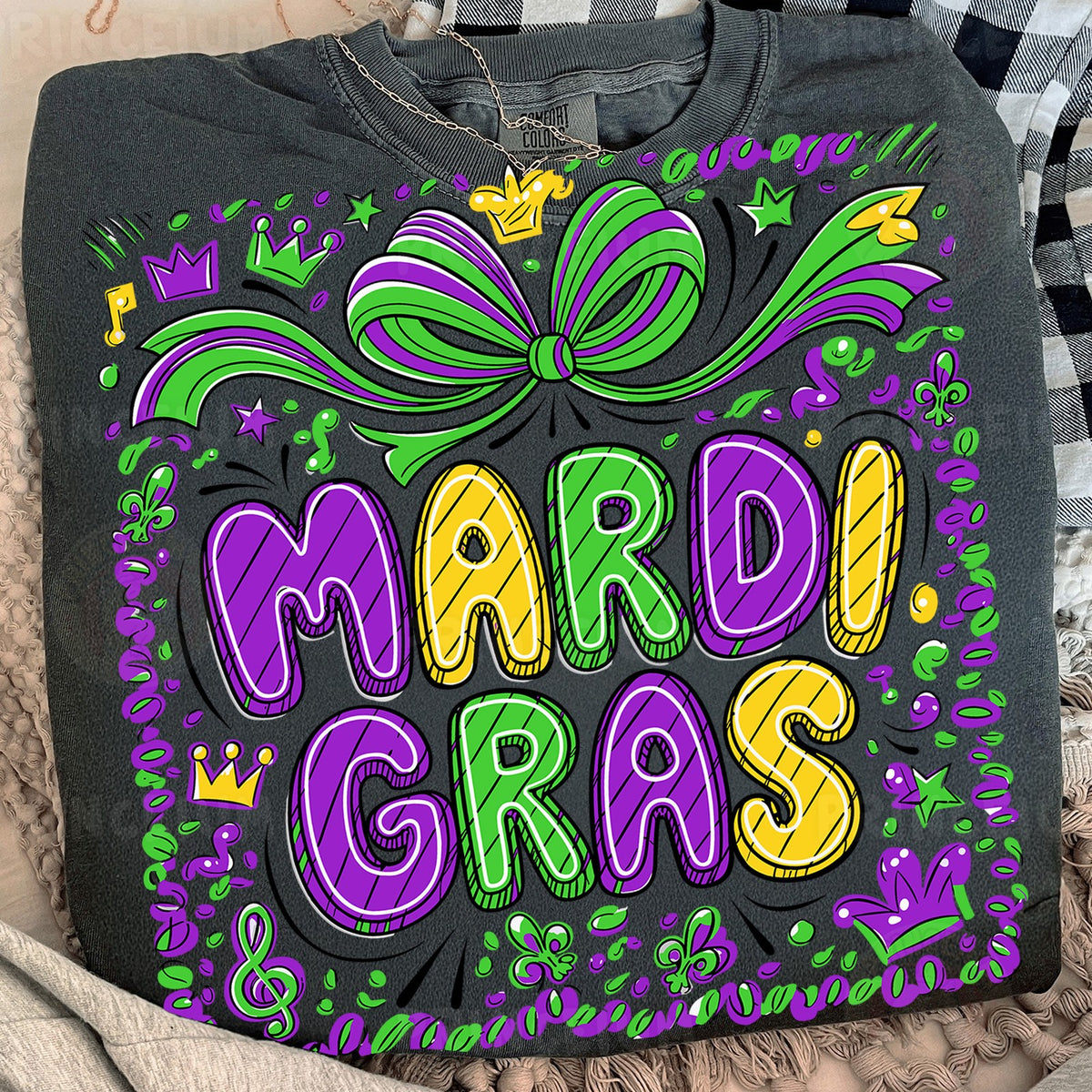 Mardi Gras Bow Doodle