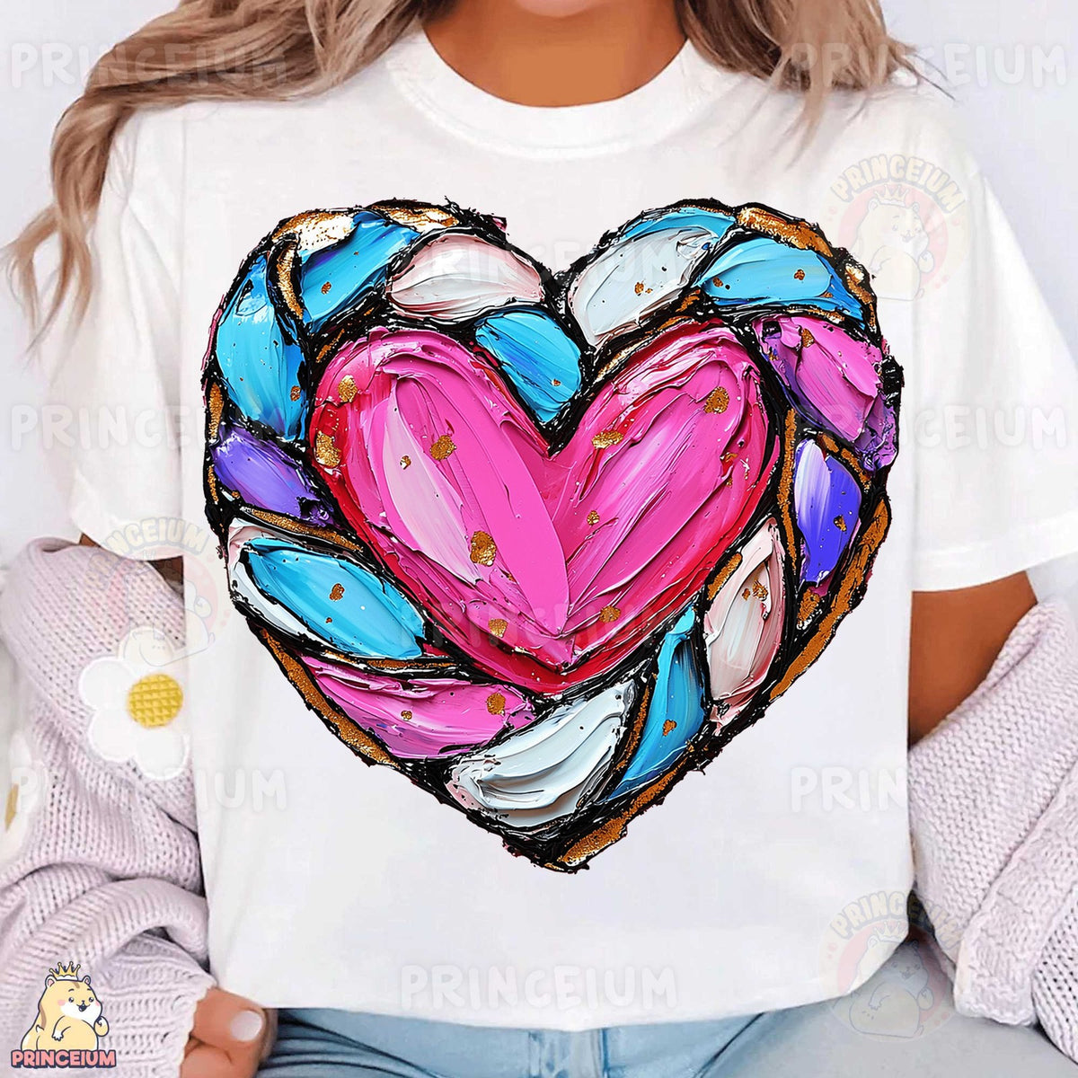 Painted Stained Glass Heart