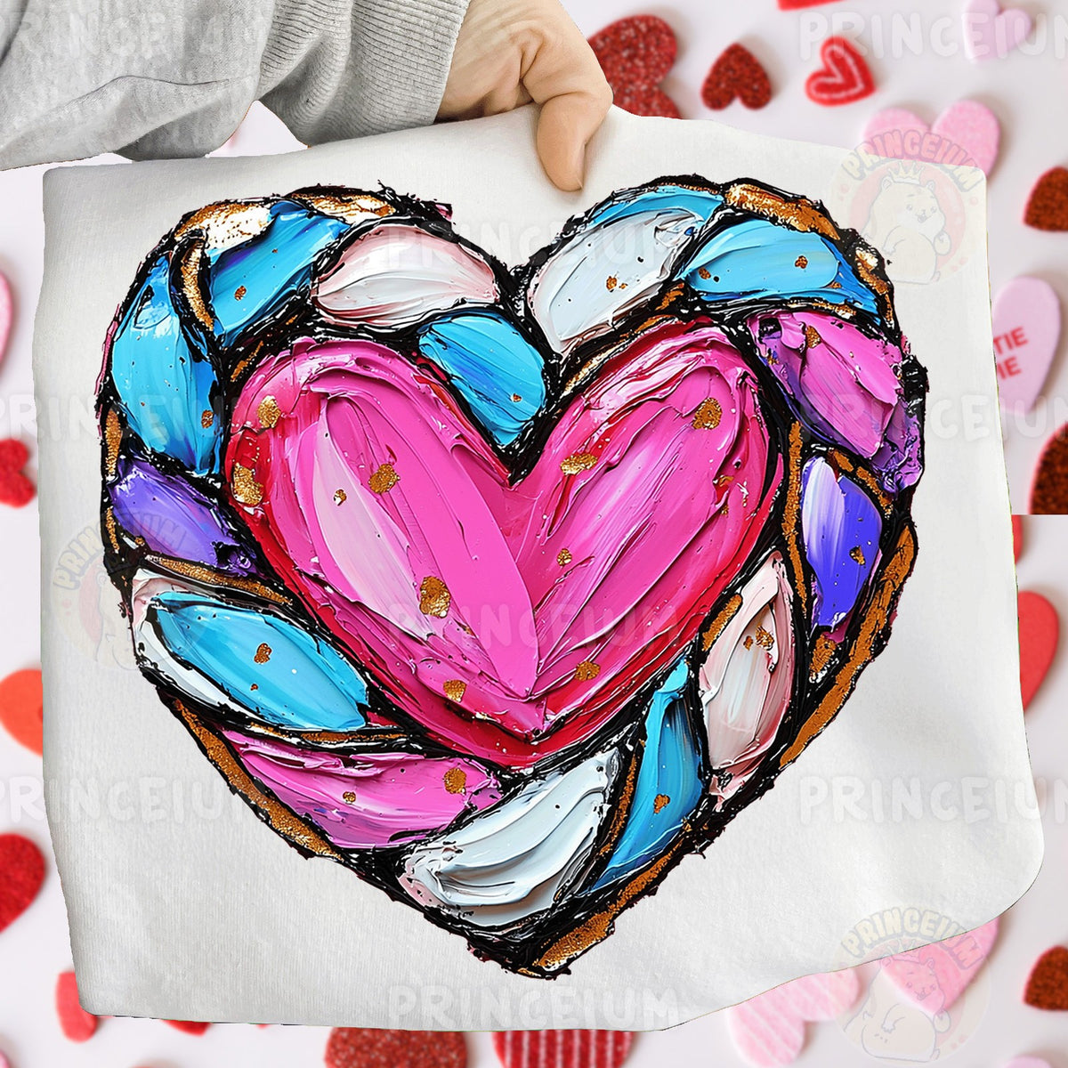 Painted Stained Glass Heart