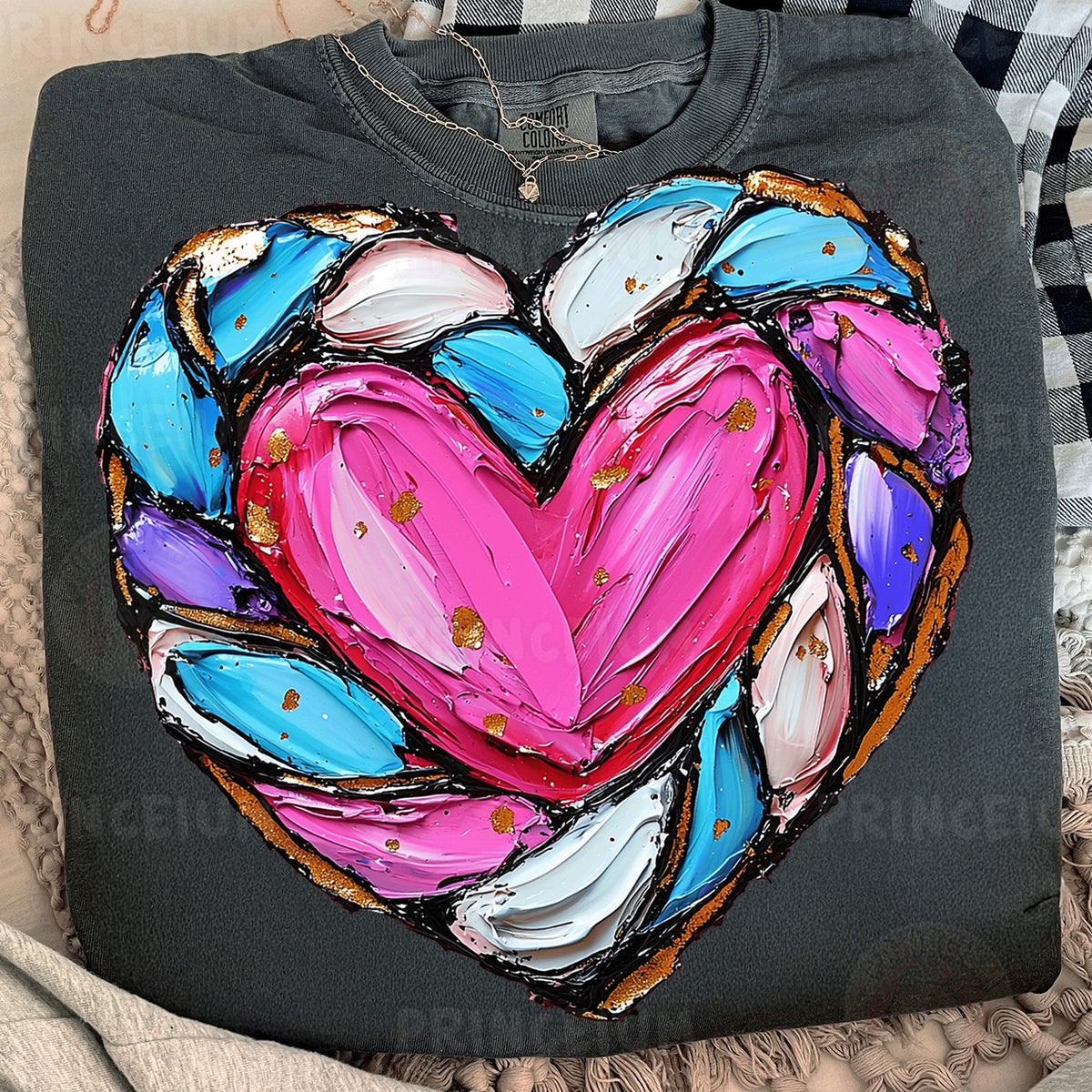 Painted Stained Glass Heart