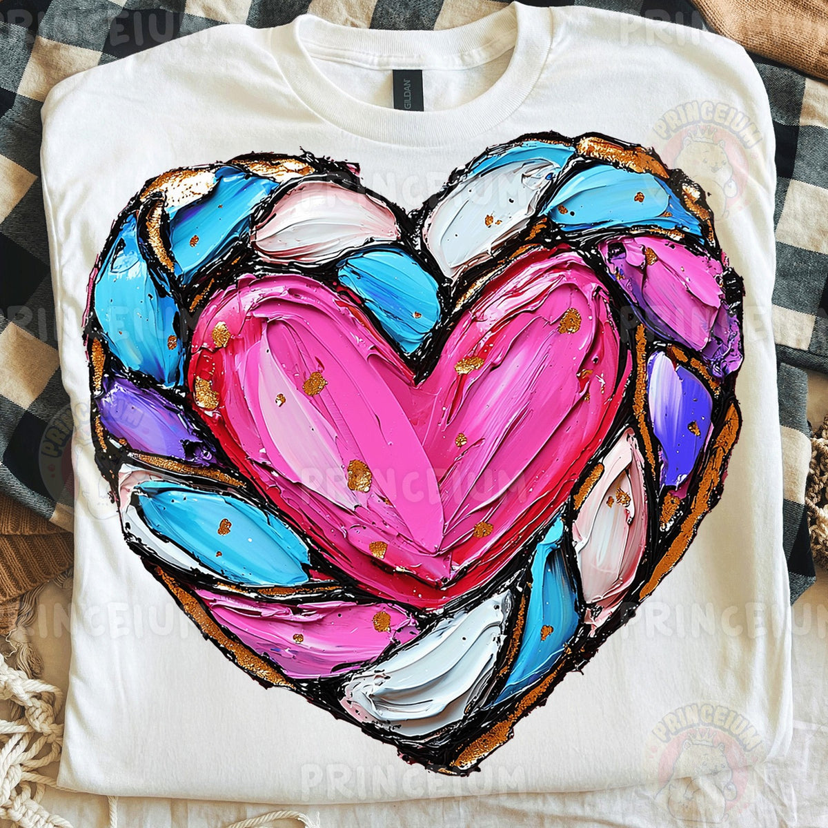 Painted Stained Glass Heart