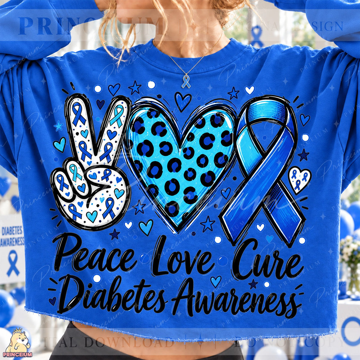 Peace Love Cure Diabetes Awareness