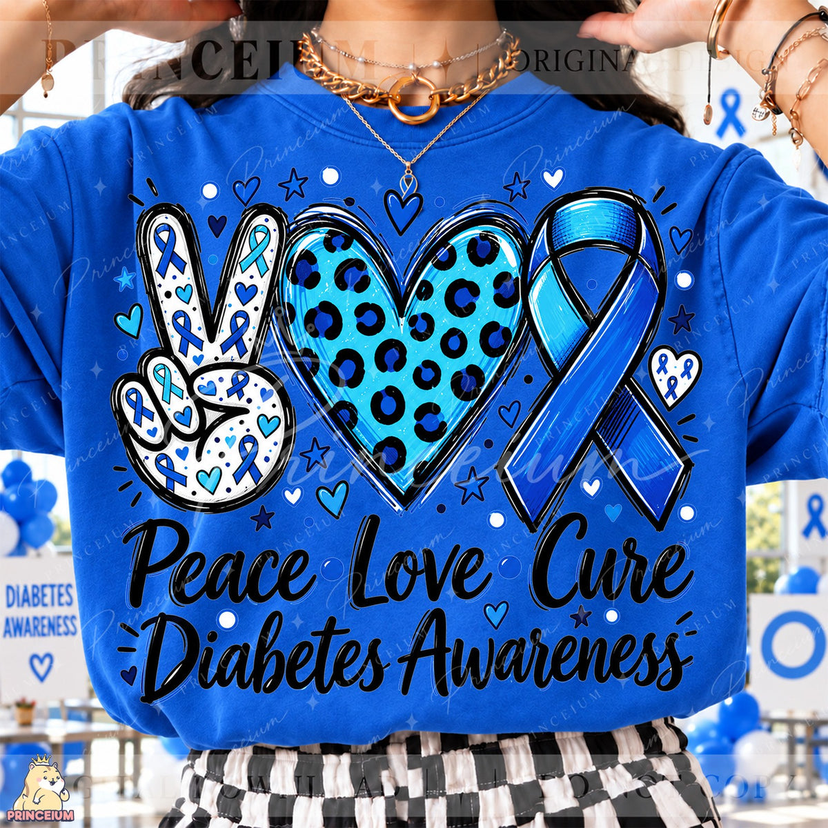 Peace Love Cure Diabetes Awareness