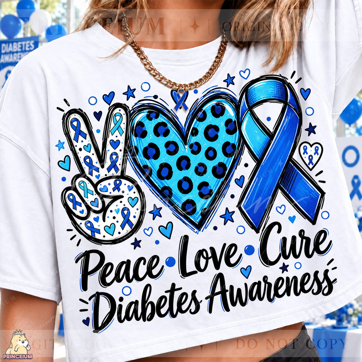 Peace Love Cure Diabetes Awareness