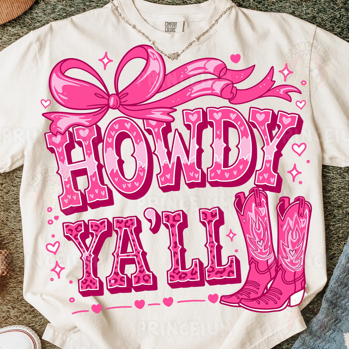 Pink Howdy Y'all Cowgirl Boots
