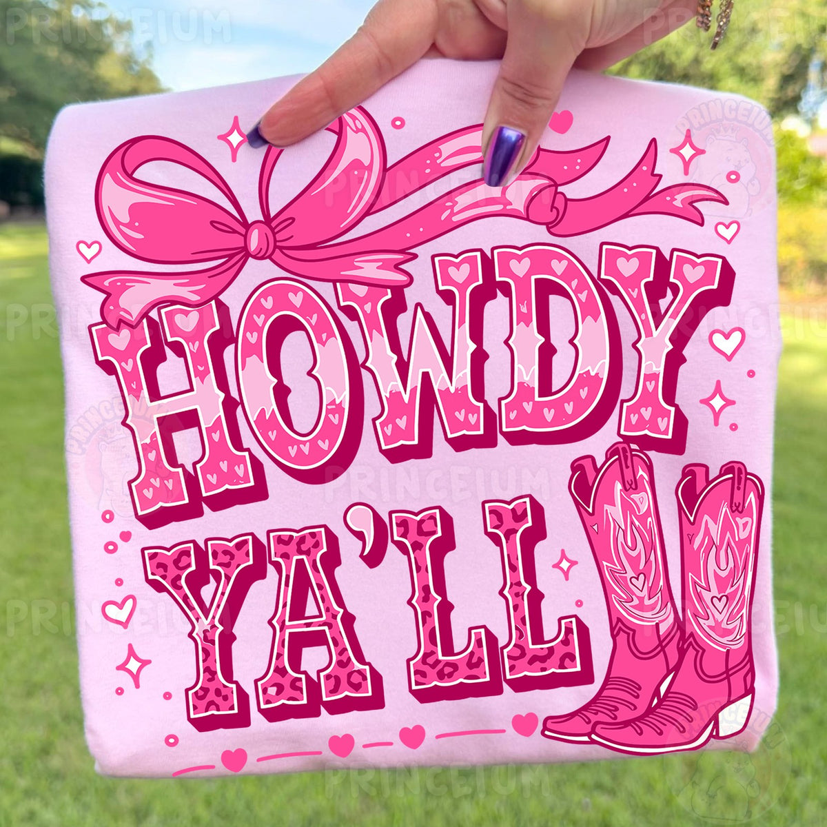 Pink Howdy Y'all Cowgirl Boots