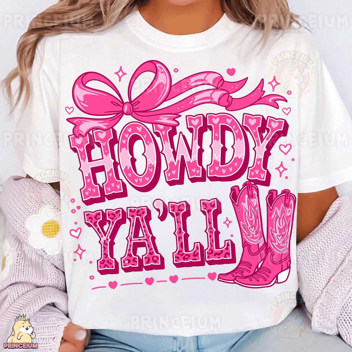 Pink Howdy Y'all Cowgirl Boots