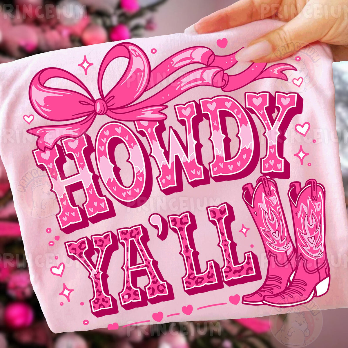 Pink Howdy Y'all Cowgirl Boots