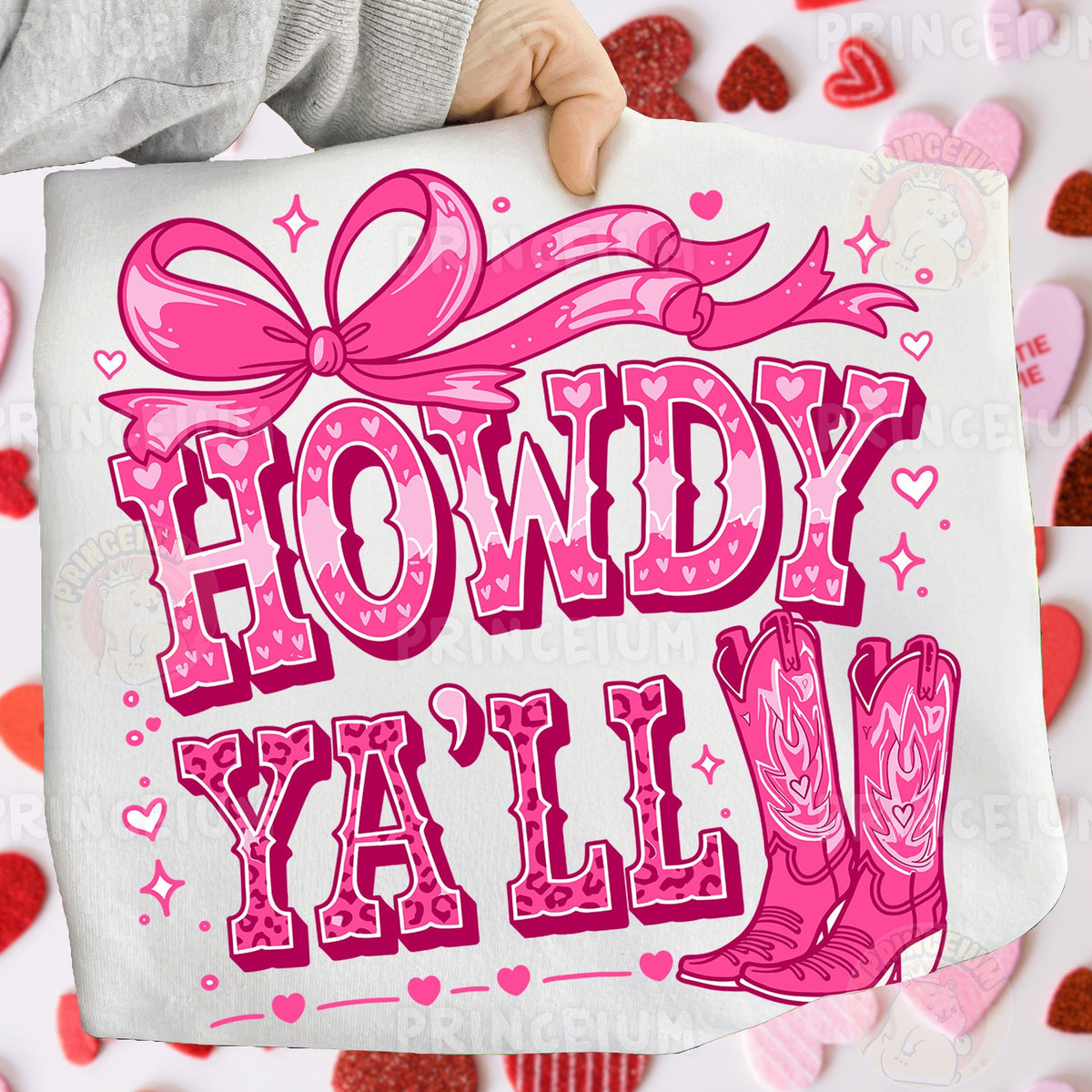 Pink Howdy Y'all Cowgirl Boots