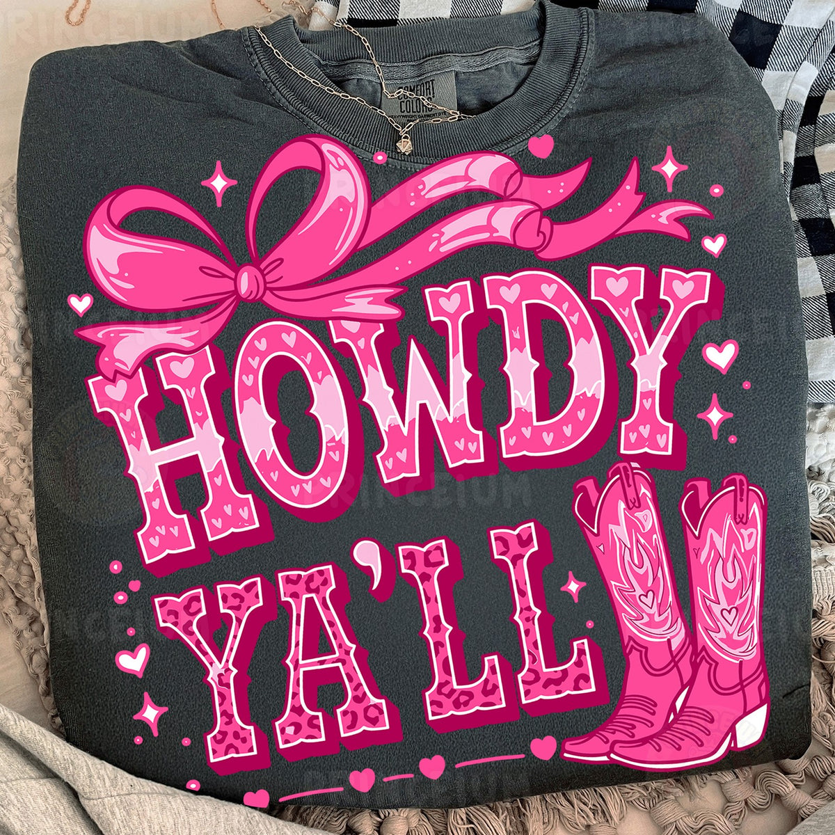 Pink Howdy Y'all Cowgirl Boots